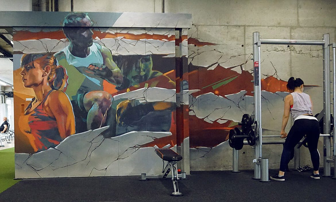 Mural for a Gym on Art-Ma